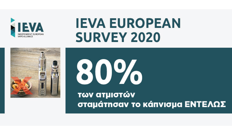 To 80% των ατμιστών έχει διακόψει εντελώς το κάπνισμα ενώ οι γεύσεις στα υγρά αναπλήρωσης είναι εξαιρετικά σημαντικά για τους ατμιστές.