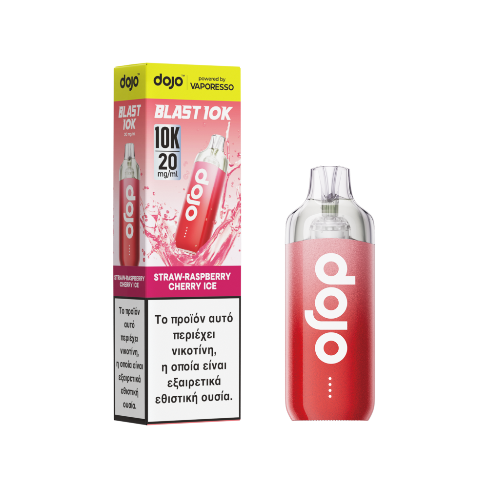 Ηλεκτρονικό Τσιγάρο Vaporesso DOJO Blast 10K - Straw-Raspberry Cherry Ice